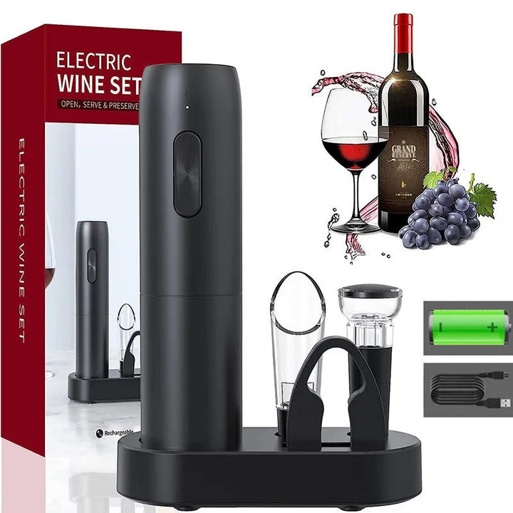 VinoEase - Stijlvolle Elektrische Wijnopener met Oplaadfunctie Bowlift