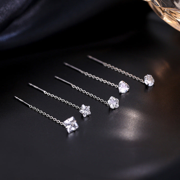 BowLift | Elegant Slim Geometric Chain Earrings