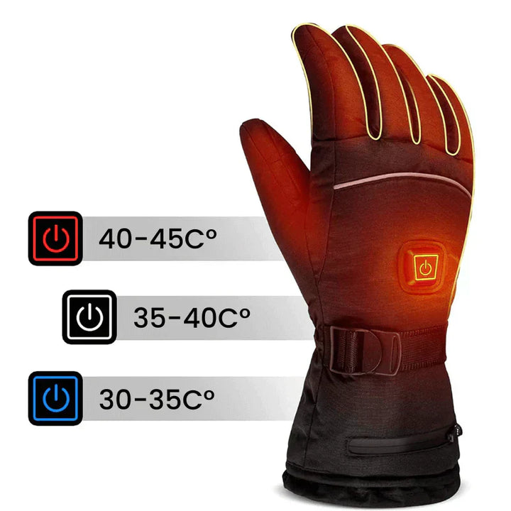BowLift | ThermoGrip Heated Gloves – Waterproof Unisex Gloves with 3 Heat Levels and Touchscreen Function