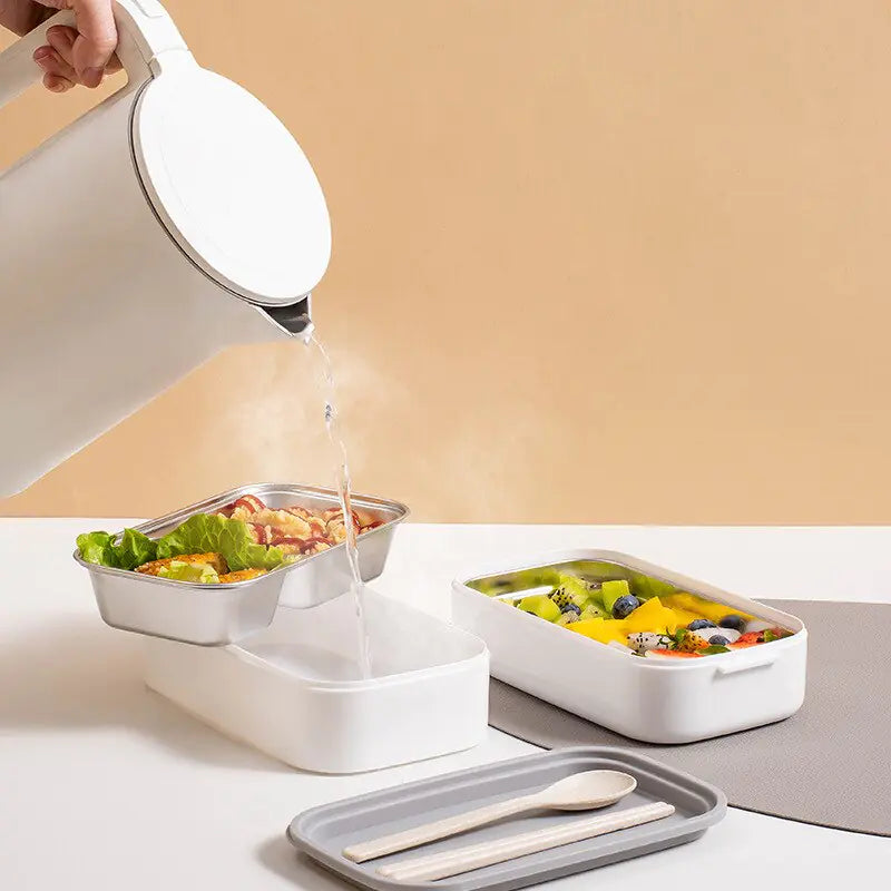 MealMate - Trendy 2-Laagse RVS Lunchbox Bowlift