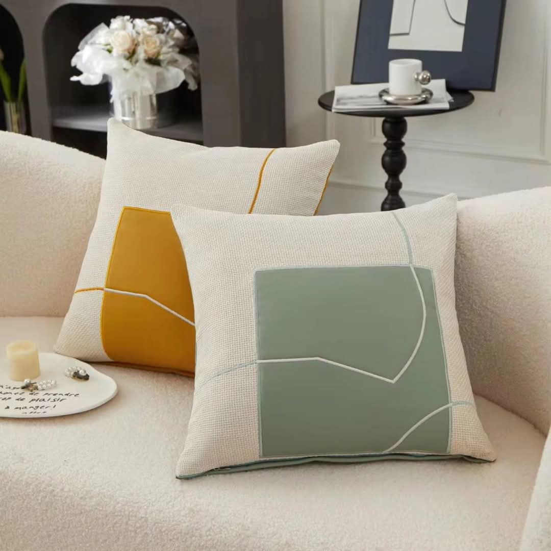 BowLift | Geometric Embroidery Pillowcase