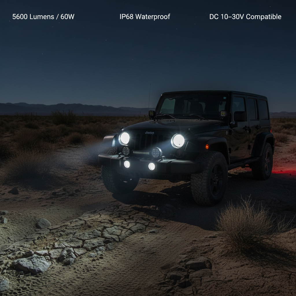 BowLift 7 Inch LED Driving Light for Car & 4x4