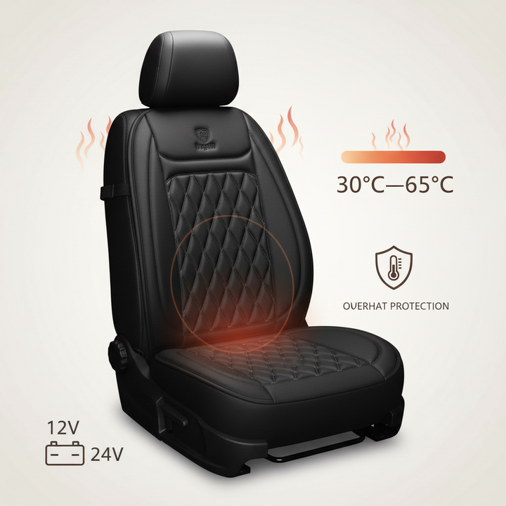 BowLift | Heated Car Seat Cover | Adjustable Temperature Control 30℃-65℃ for Cars, Trucks & Home Use