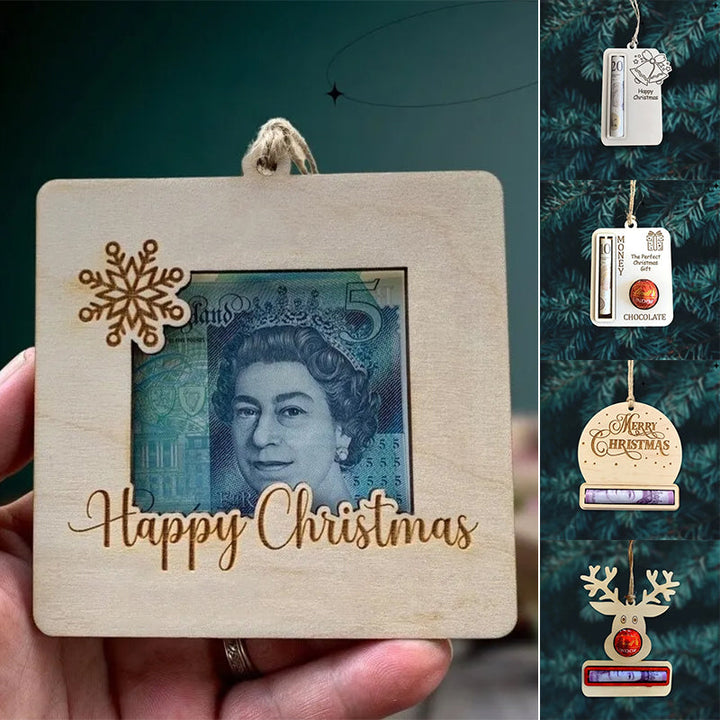 BowLift | Christmas Money Clip Decoration made of Wood