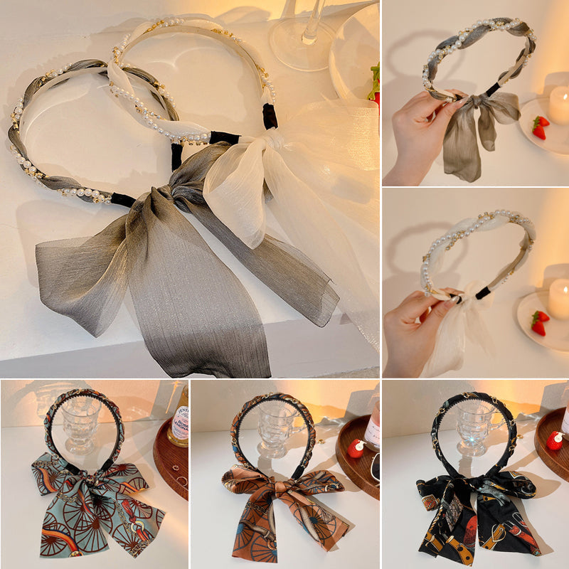 BowLift | Retro Long Ribbon Headband