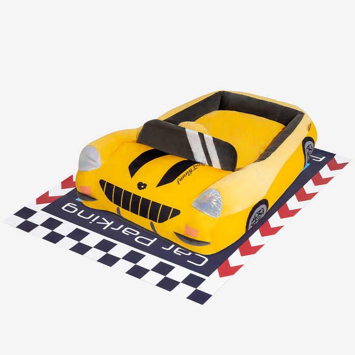 BowLift | FurElegance Classic Convertible Race Car Bed | Luxury bolster dog bed for stylish comfort and support