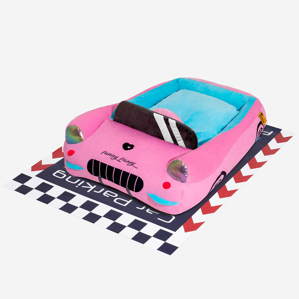 BowLift | FurElegance Classic Convertible Race Car Bed | Luxury bolster dog bed for stylish comfort and support