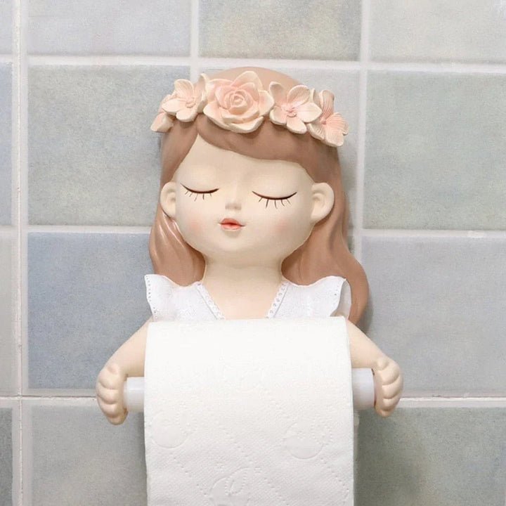 Fairy Tale Girl Toilet Paper Holder Bowlift