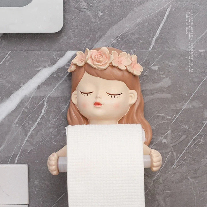 Fairy Tale Girl Toilet Paper Holder Bowlift