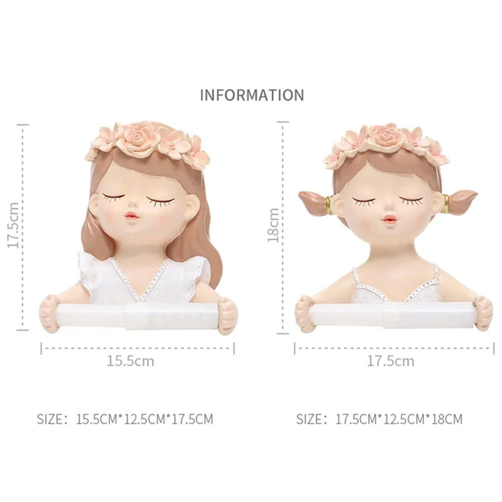 Fairy Tale Girl Toilet Paper Holder Bowlift