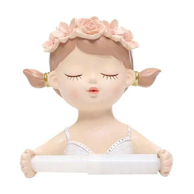 Fairy Tale Girl Toilet Paper Holder Bowlift