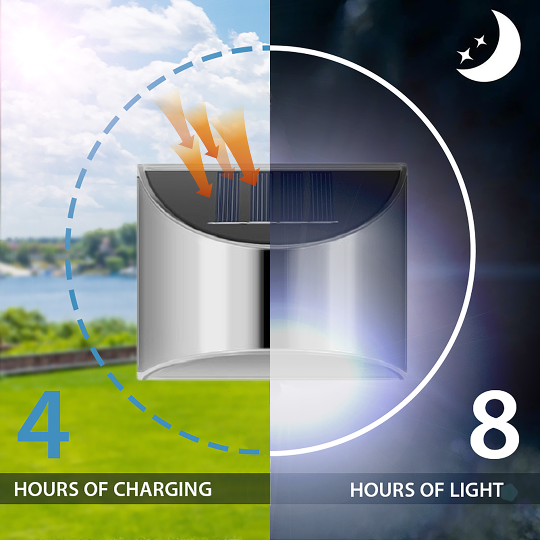 BowLift | Stainless Steel Solar LED Outdoor Wall Light