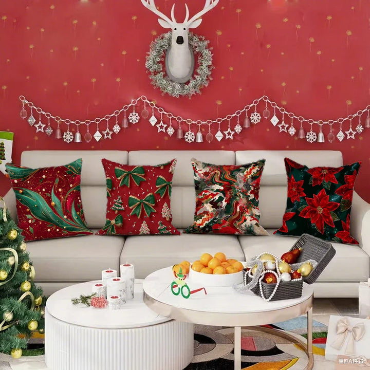 BowLift | Festive Christmas cushion covers 40x40 | Decorative cushion cases