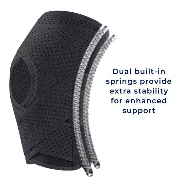 FlexGuard Knee Pads | with Support Compression Springs and Tension Strap - for Stability - Pain Relief and Protection Bowlift