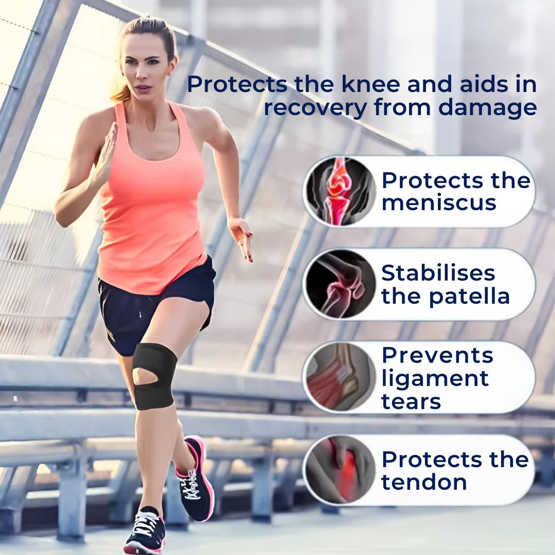 FlexGuard Knee Pads | with Support Compression Springs and Tension Strap - for Stability - Pain Relief and Protection Bowlift
