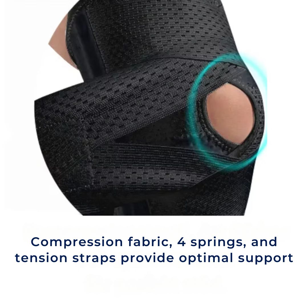 FlexGuard Knee Pads | with Support Compression Springs and Tension Strap - for Stability - Pain Relief and Protection Bowlift