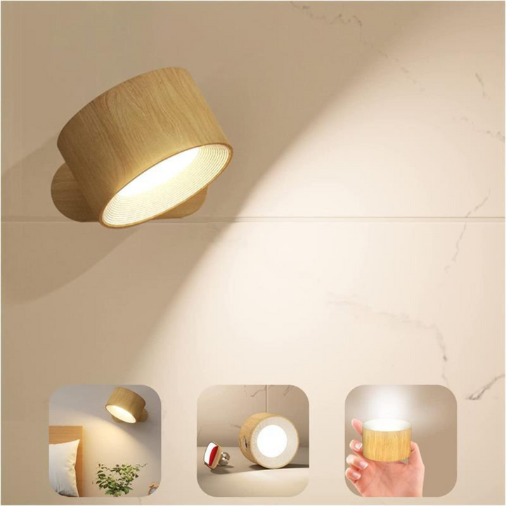 BowLift | Wireless Rechargeable 360° Wall Light | Energy-Saving LED, Touch Control & Versatile for Home Lighting