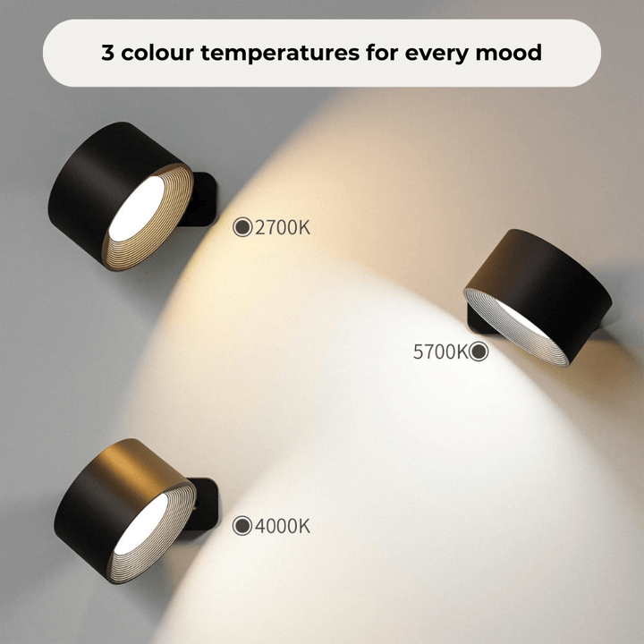 BowLift | Wireless Rechargeable 360° Wall Light | Energy-Saving LED, Touch Control & Versatile for Home Lighting