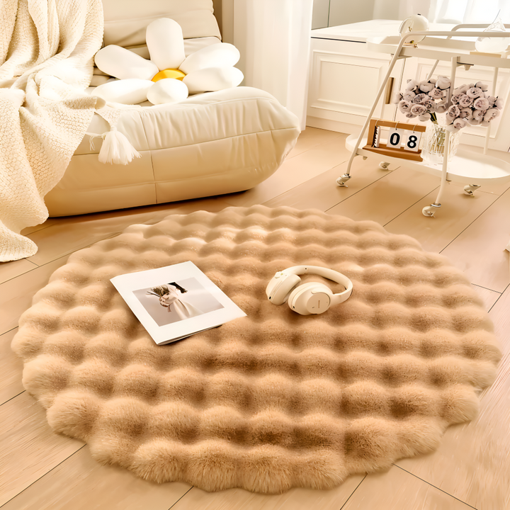 BowLift | Round Velvet Soft Non-Slip Floor Mat – Cozy Fleece Home Decoration