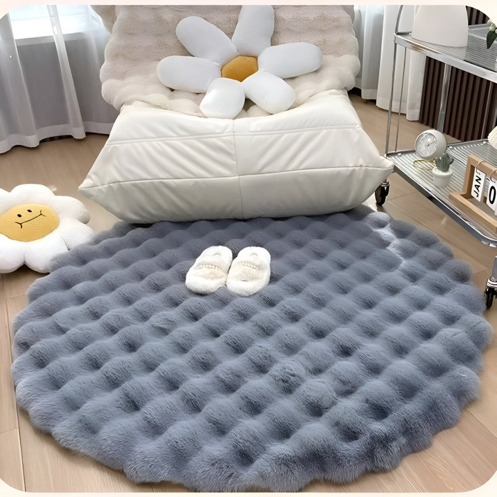 Round Velvety Soft Non-Slip Floor Mat – Cozy Fleece Home Decoration | Bowlift