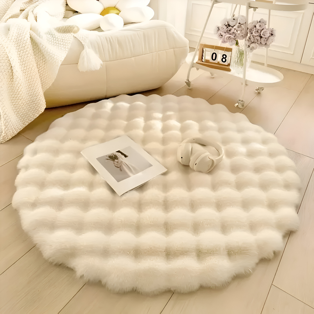 BowLift | Round Velvet Soft Non-Slip Floor Mat – Cozy Fleece Home Decoration