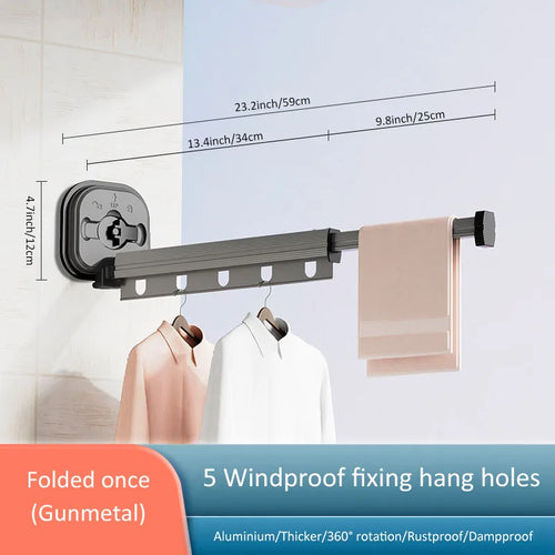 BowLift | Foldable Wall Mounted Drying Rack