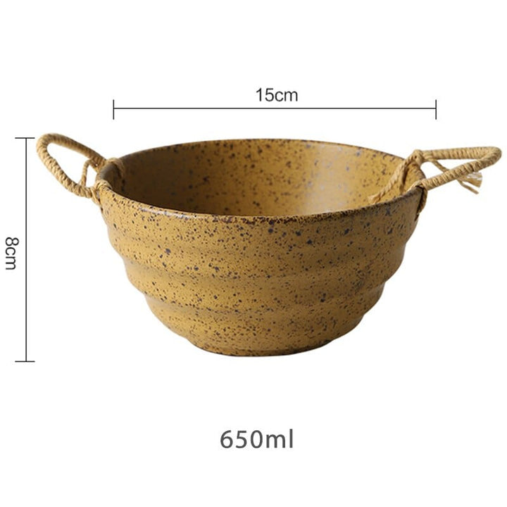 Fortessa ceramic bowl with hemp rope handle Bowlift