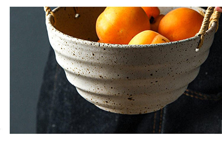Fortessa ceramic bowl with hemp rope handle Bowlift