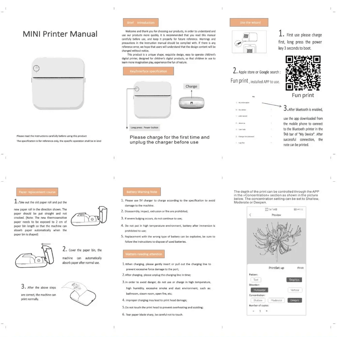 BowLift | Mini Portable Mobile Phone to Photo Printer Instant Small Sticker Emoji Picture Thermal Bluetooth Connection