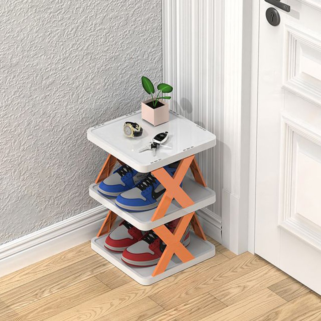 BowLift | BowLift | Narrow shoe rack made of wood for space-saving storage