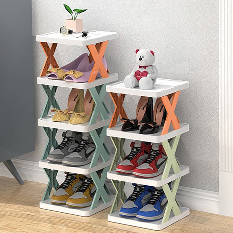 BowLift | BowLift | Narrow shoe rack made of wood for space-saving storage