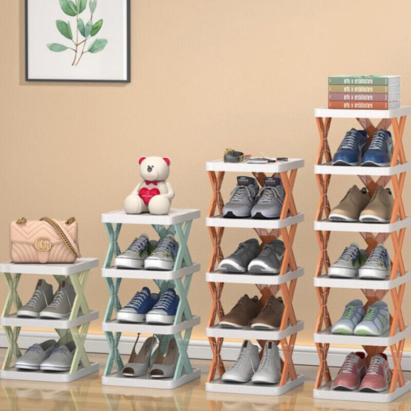 BowLift | BowLift | Narrow shoe rack made of wood for space-saving storage
