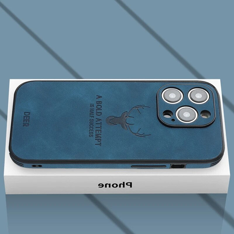 BowLift | Deer - Luxury Leather iPhone Case with Stylish Design and Shockproof Protection