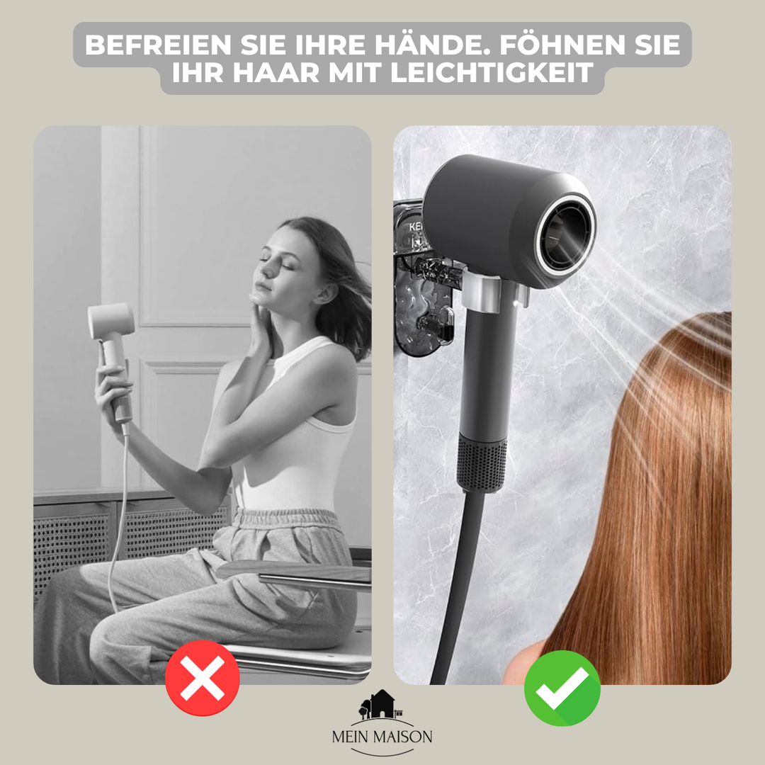 BowLift | DryFix – Hair dryer practically accessible, no drilling required!