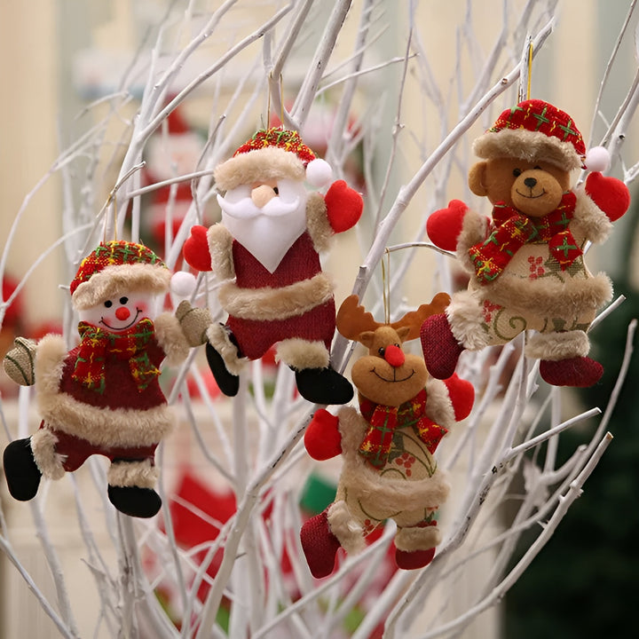BowLift | Shiny Christmas Ornaments Set of 4 | Christmas Tree Balls Plastic