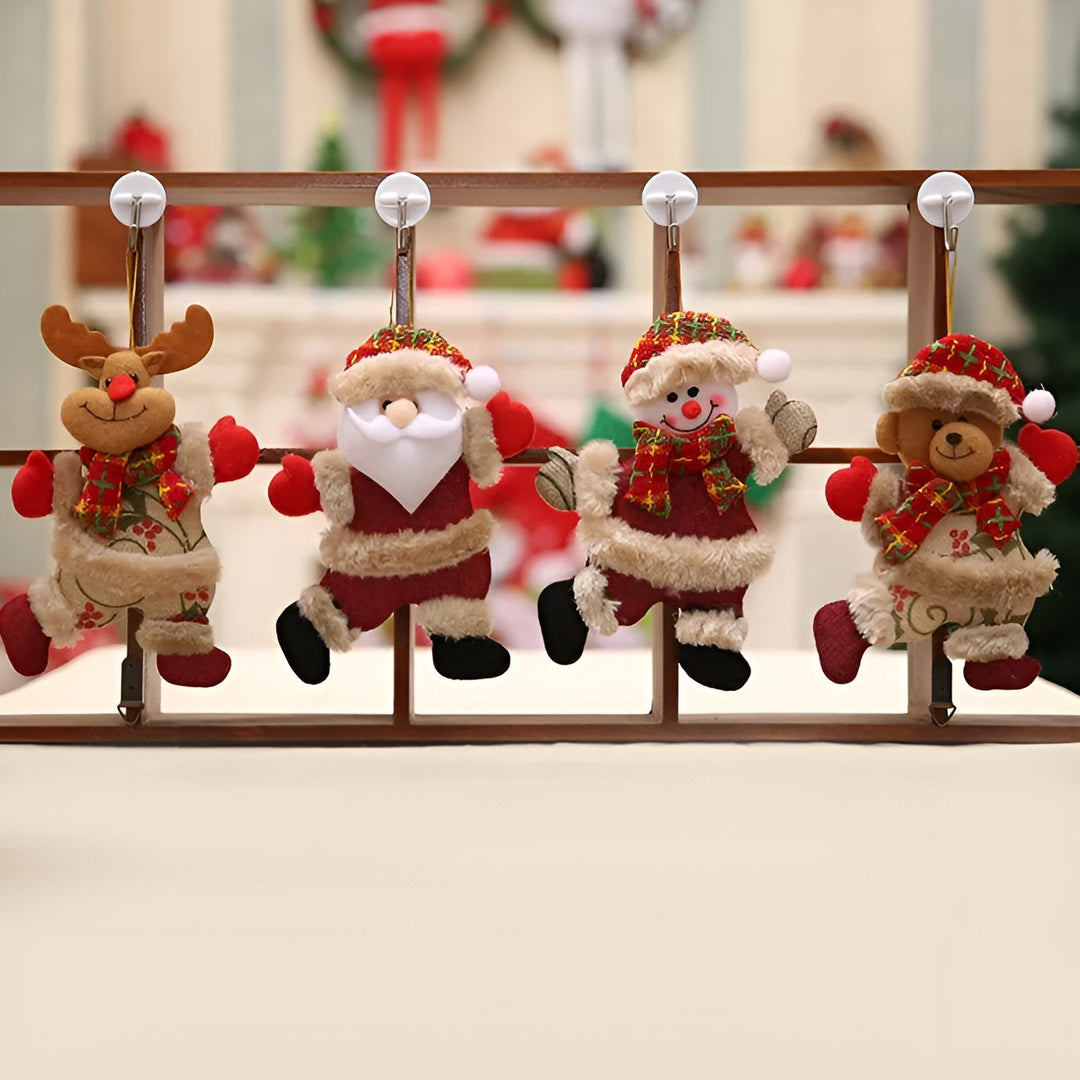 BowLift | Shiny Christmas Ornaments Set of 4 | Christmas Tree Balls Plastic