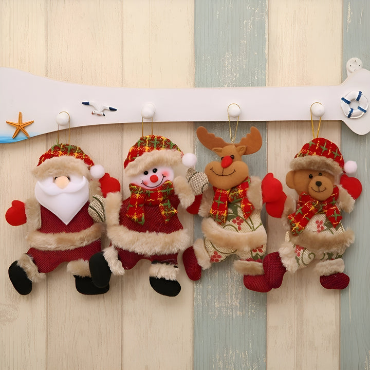 BowLift | Shiny Christmas Ornaments Set of 4 | Christmas Tree Balls Plastic