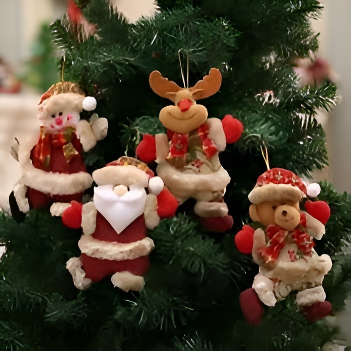 BowLift | Shiny Christmas Ornaments Set of 4 | Christmas Tree Balls Plastic
