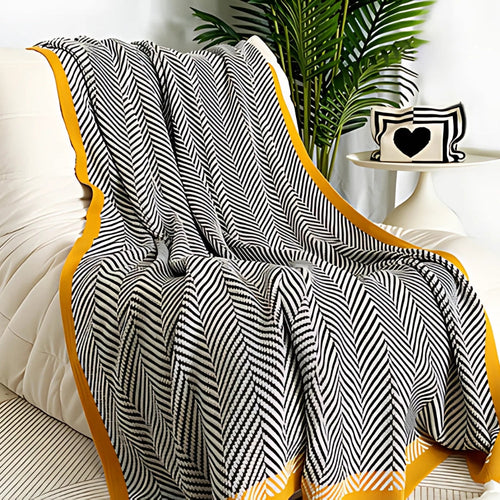BowLift | Golden Chevron Luxe Blanket