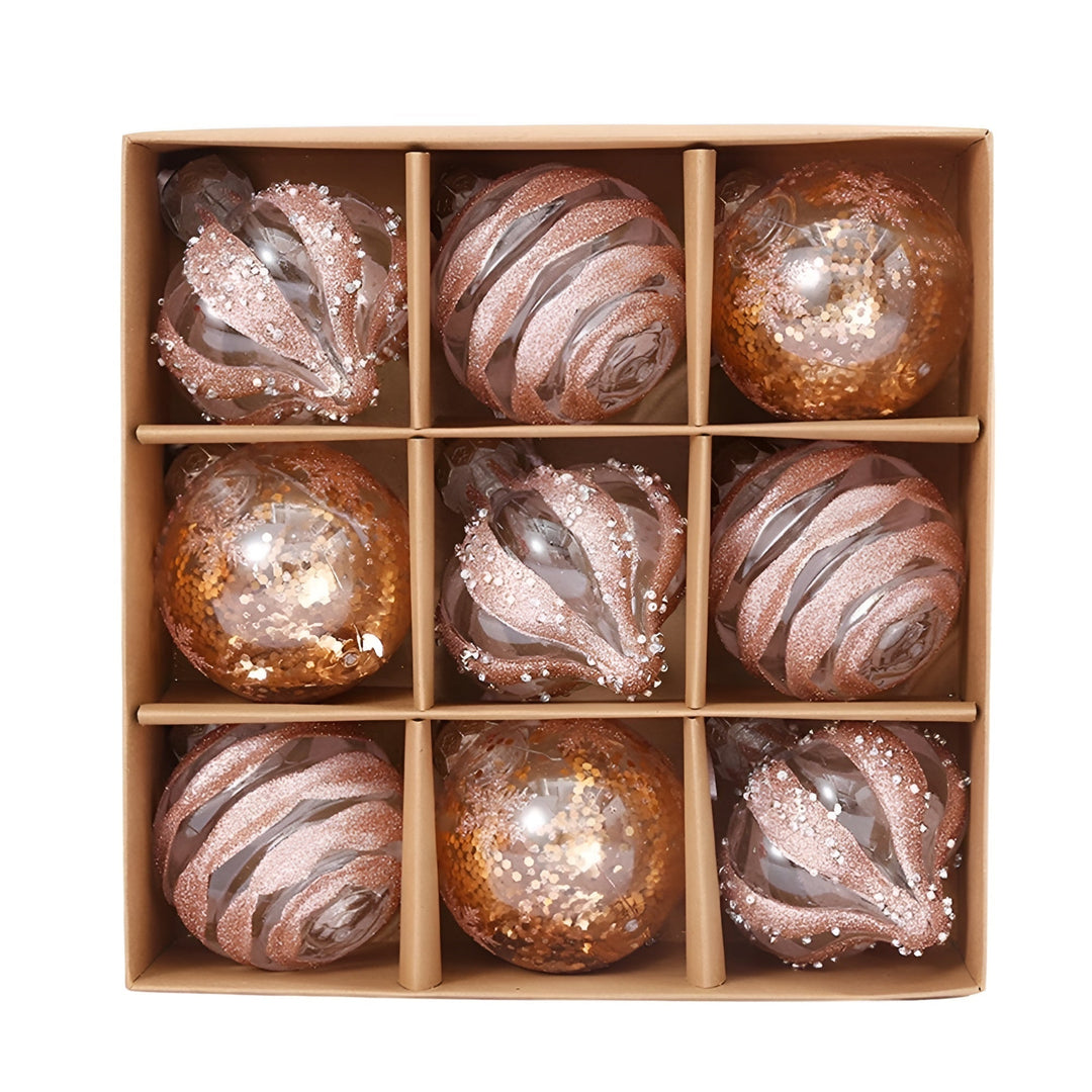 BowLift | Golden Christmas Baubles Set | Plastic Christmas Ornaments