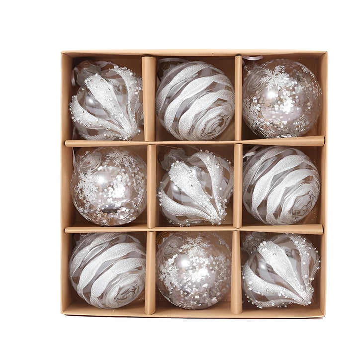BowLift | Golden Christmas Baubles Set | Plastic Christmas Ornaments