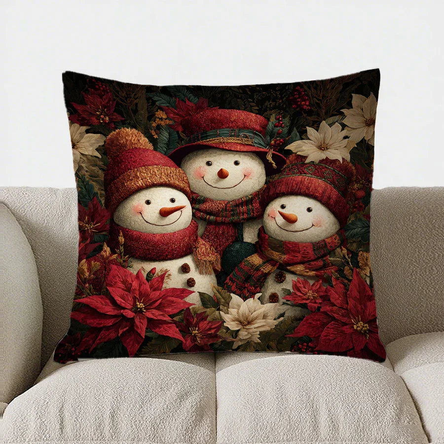 BowLift | Green-White Checked Cushion Cover 40x40 | Decorative Cushion Cover