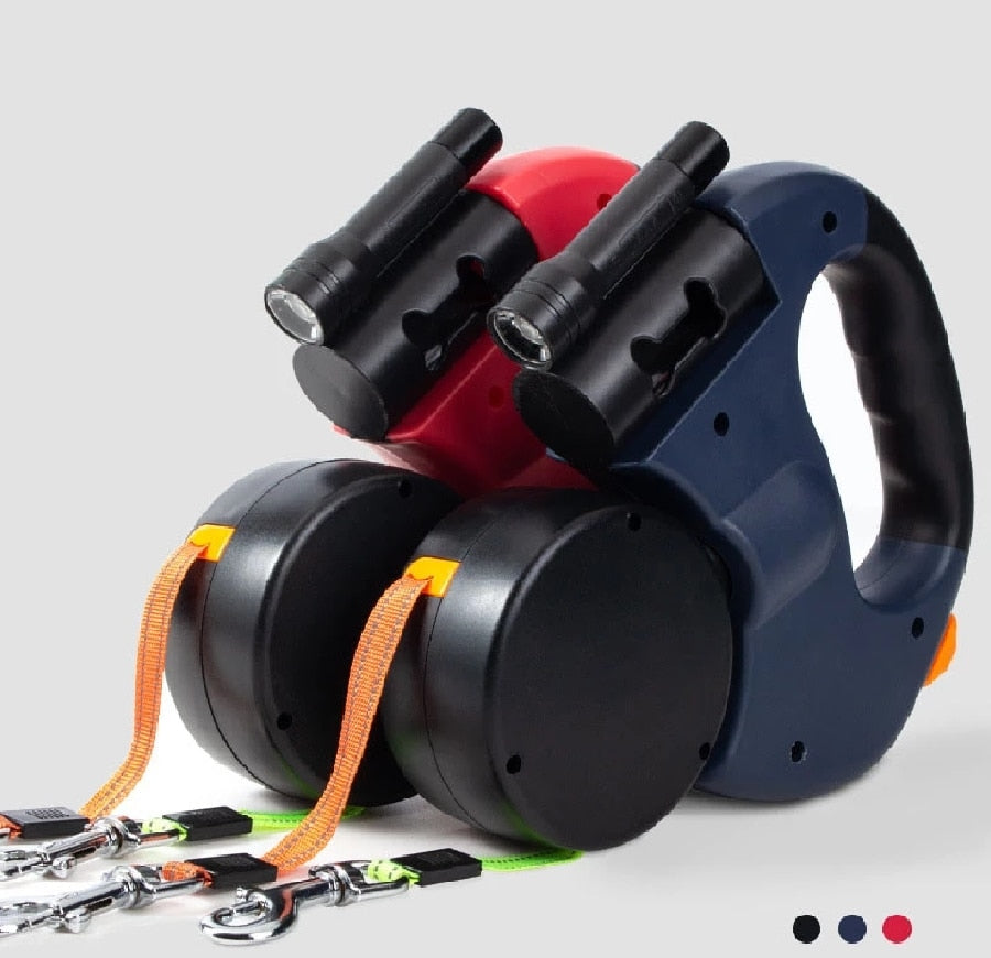 DuoPaw - Practical Retractable Dog Leash with Knot-Free System Bowlift