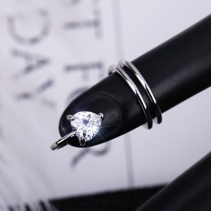 BowLift | Sleek Line Gothic Metal Thin Nail Rings