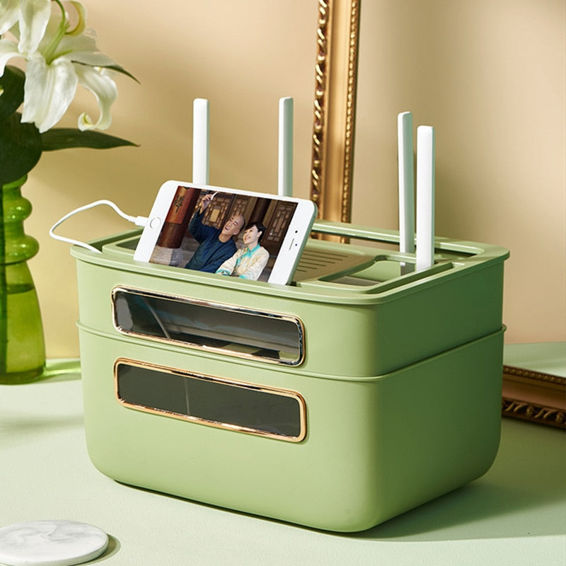 BowLift | Nordic Stackable Modem Holder Cable Organizer