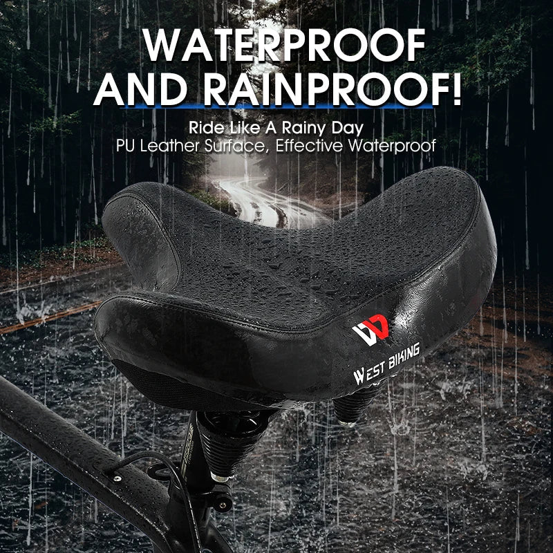 BowLift | Ergonomic Bike Saddle with Thick Cushion Pad – Most Comfortable Bike Saddle for MTB and Road Bikes, Breathable Design