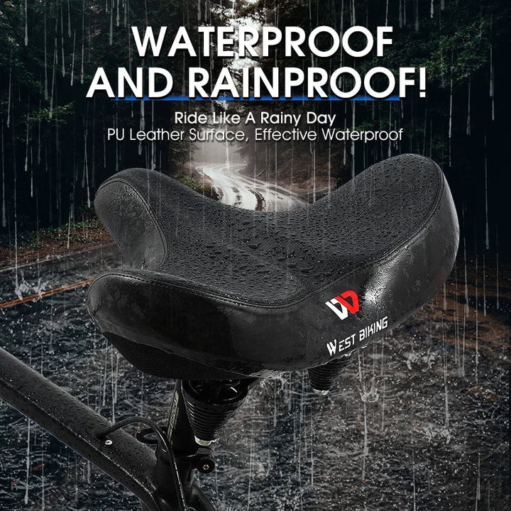 BowLift | Ergonomic Bike Saddle with Thick Cushion Pad – Most Comfortable Bike Saddle for MTB and Road Bikes, Breathable Design