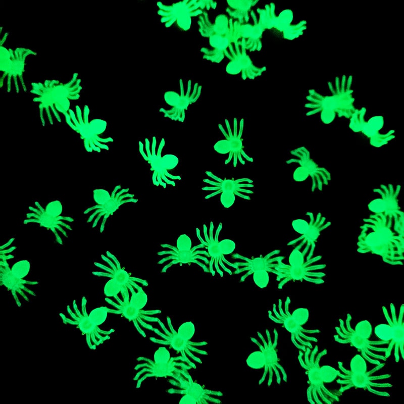 BowLift | 50Pcs Luminous Glowing Spiders Halloween Decoration
