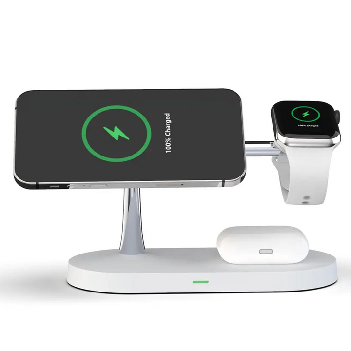 BowLift | 3-in-1 Wireless Charger for Smartphone, Smartwatch and Earbuds – Fast Charging Station with Modern Design