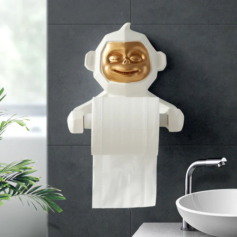 BowLift | Happy Monkey Resin Toilet Paper Holder